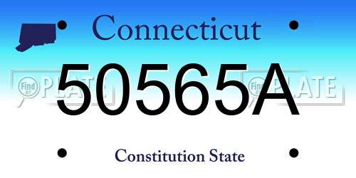 50565A Connecticut License Plate