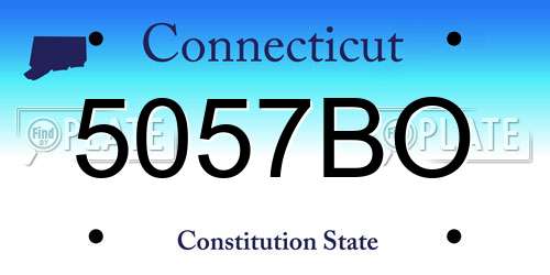 5057BO Connecticut License Plate