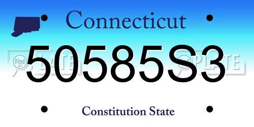 50585S3 Connecticut License Plate