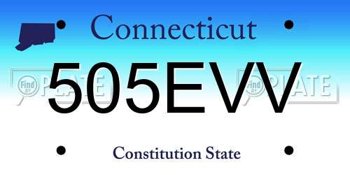 505EVV Connecticut License Plate