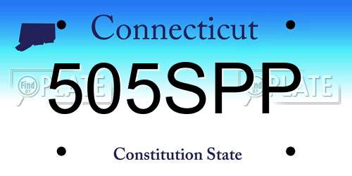 505SPP Connecticut License Plate