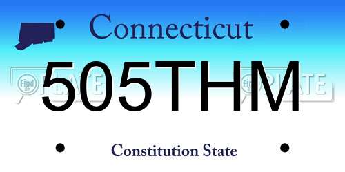 505THM Connecticut License Plate