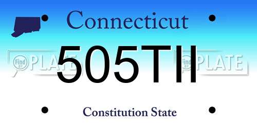 505TII Connecticut License Plate