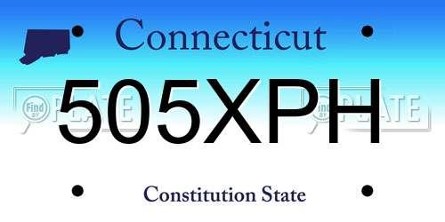 505XPH Connecticut License Plate