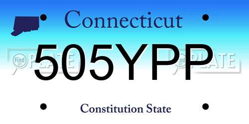 505YPP Connecticut License Plate