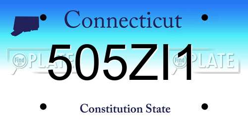 505ZI1 Connecticut License Plate