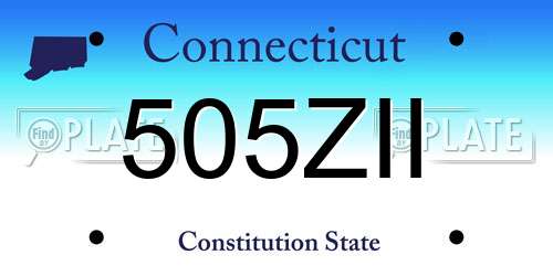 505ZII Connecticut License Plate