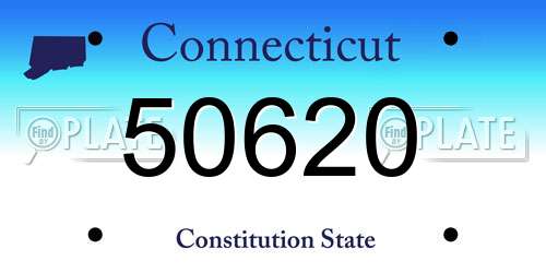 50620 Connecticut License Plate