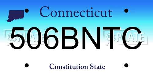 506BNTC Connecticut License Plate