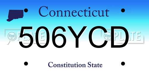 506YCD Connecticut License Plate