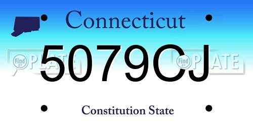 5079CJ Connecticut License Plate