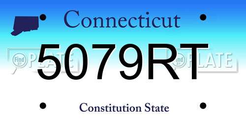 5079RT Connecticut License Plate