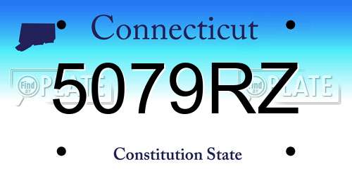 5079RZ Connecticut License Plate