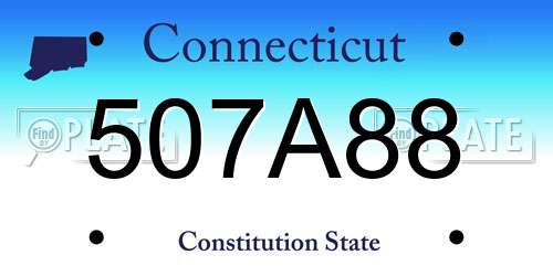 507A88 Connecticut License Plate