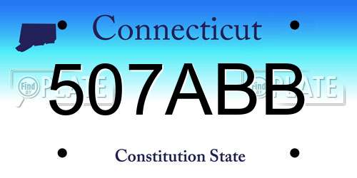 507ABB Connecticut License Plate
