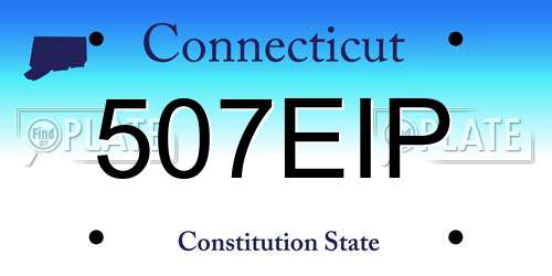 507EIP Connecticut License Plate