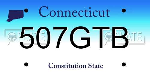 507GTB Connecticut License Plate