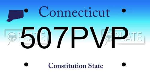507PVP Connecticut License Plate