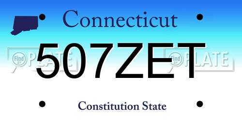 507ZET Connecticut License Plate