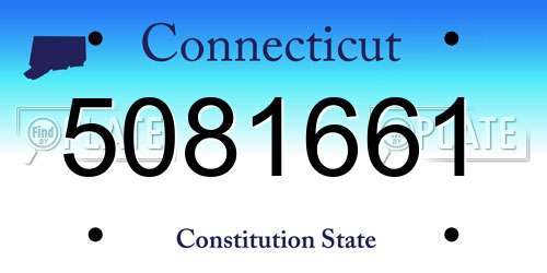 5081661 Connecticut License Plate