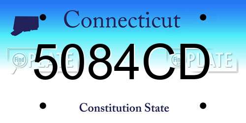 5084CD Connecticut License Plate