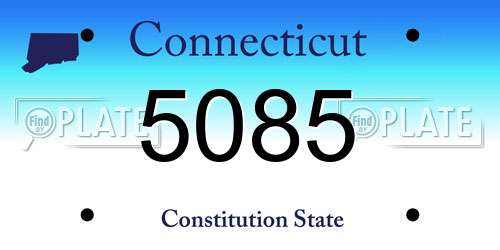 5085 Connecticut License Plate