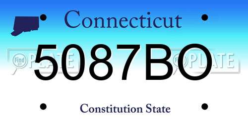 5087BO Connecticut License Plate