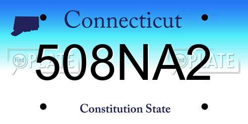 508NA2 Connecticut License Plate