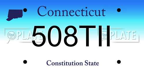 508TII Connecticut License Plate
