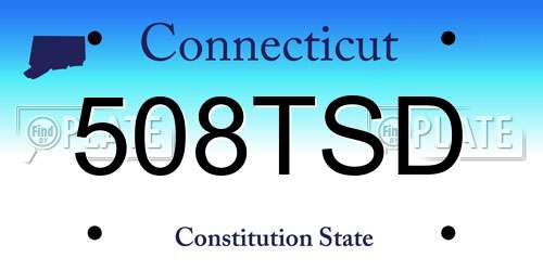 508TSD Connecticut License Plate
