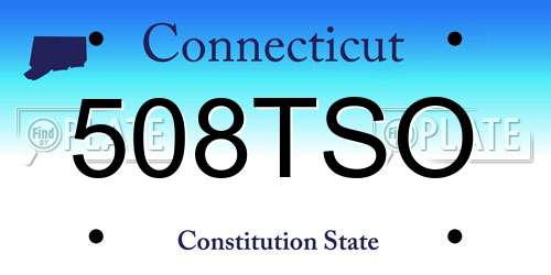 508TSO Connecticut License Plate