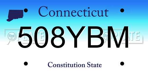 508YBM Connecticut License Plate
