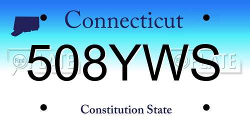 508YWS Connecticut License Plate