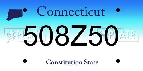 508Z50 Connecticut License Plate