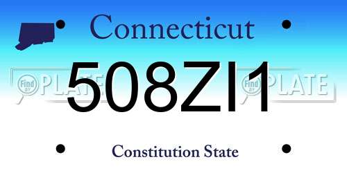 508ZI1 Connecticut License Plate