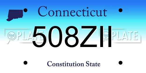 508ZII Connecticut License Plate