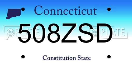 508ZSD Connecticut License Plate