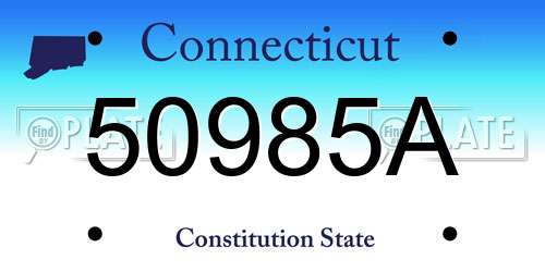 50985A Connecticut License Plate