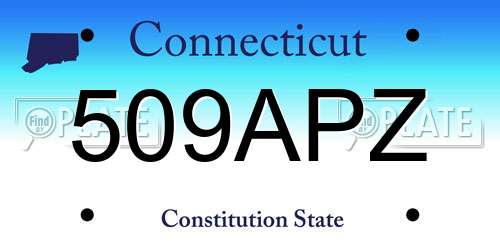 509APZ Connecticut License Plate