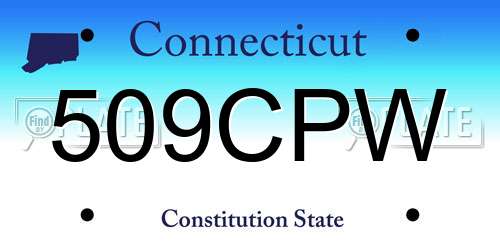 509CPW Connecticut License Plate