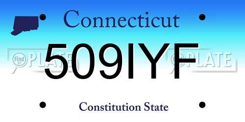 509IYF Connecticut License Plate
