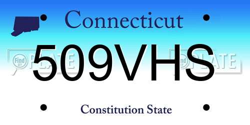 509VHS Connecticut License Plate