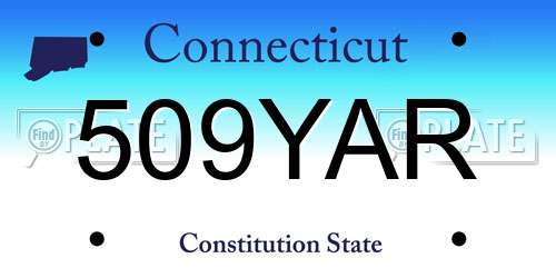 509YAR Connecticut License Plate