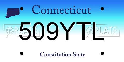 509YTL Connecticut License Plate