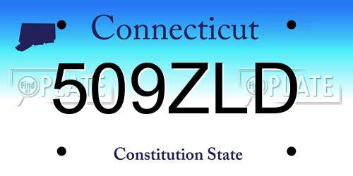509ZLD Connecticut License Plate
