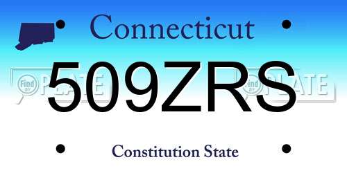 509ZRS Connecticut License Plate
