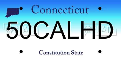 50CALHD Connecticut License Plate