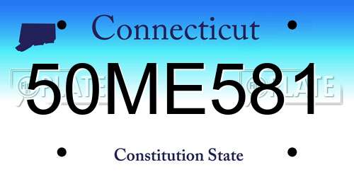 50ME581 Connecticut License Plate