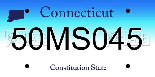 50MS045 Connecticut License Plate