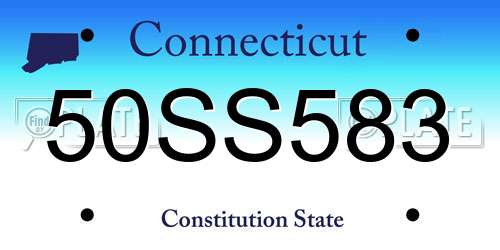 50SS583 Connecticut License Plate